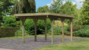 Einzelcarport Classic mit Stahldachplatte, Farbe: Natur KDI, Grundfläche 9,3 m²