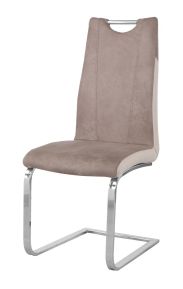 Stuhl Maridi 221, Farbe: Beige / Weiß - Abmessungen: 101 x 44 x 59 cm (H x B x T)