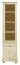 Bücherschrank, Vitrine - Kiefer Massivholz, Farbe: Natur, 45 cm breit Abbildung