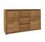 Kommode Selun 02, Farbe: Eiche Dunkelbraun - 80 x 140 x 43 cm (H x B x T)