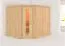 Sauna "Samu" mit Energiespartür - Farbe: Natur - 231 x 196 x 198 cm (B x T x H)
