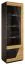 Bücherschrank, Vitrine - teilmassiv, Farbe: Eiche / Schwarz, 61 cm breit Abbildung