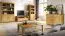Stabiles TV-Möbel / TV-Unterschrank mit zwei Schubladen Floresta 17, schlichtes Design, Natur, Eiche massiv geölt, natürliche Maserung, 61 x 142 x 48 cm, mit zwei offenen Fächer