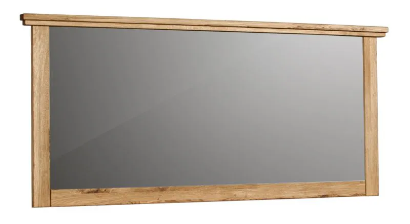 Großer Spiegel mit Holzrahmen Floresta 12, Farbe: Natur, Eiche massiv, hochwertige Verarbeitung, 76 x 169 x 51 cm, Zeitgemäßer Stil