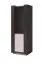 Esszimmerschrank, Vitrine, 70 cm breit, Optik: Grau / Weiß